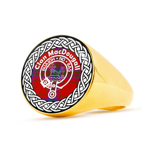 Image of MacDonald Crest Clan Tartan Ring Scottish