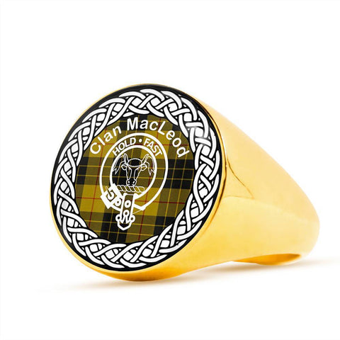 Image of MacLeod Crest Clan Tartan Ring Scottish