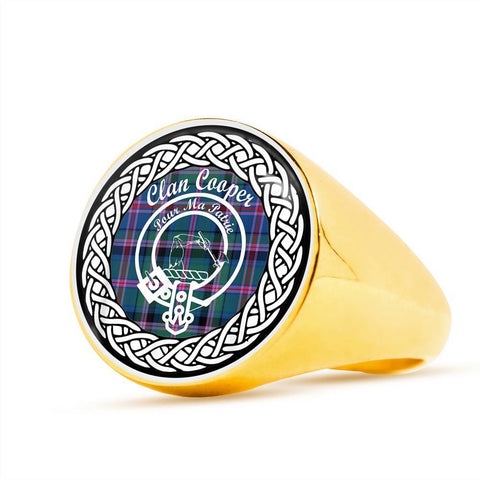 Image of Cooper Crest Clan Tartan Ring Scottish