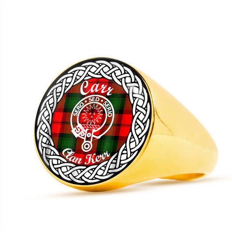 Image of Carr Crest Clan Tartan Ring Scottish