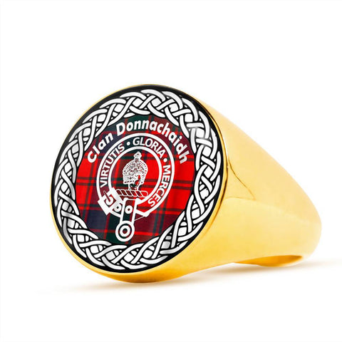 Image of Donnachaidh Crest Clan Tartan Ring Scottish