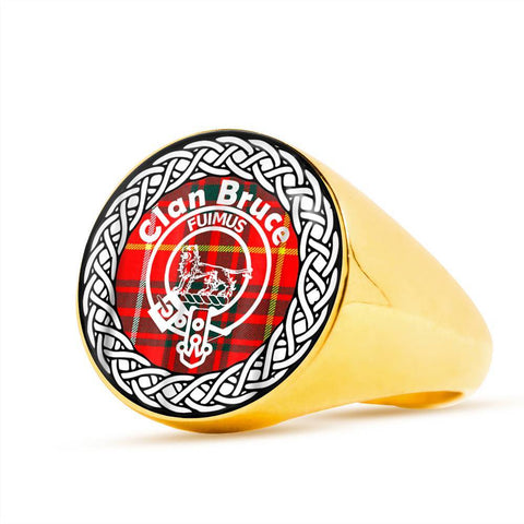 Image of Bruce Crest Clan Tartan Ring Scottish
