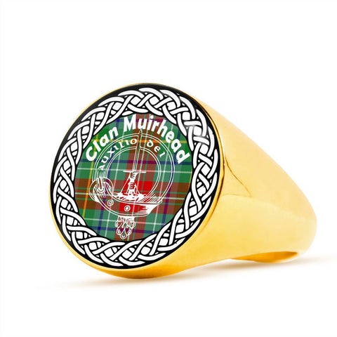 Image of Muirhead Crest Clan Tartan Ring Scottish