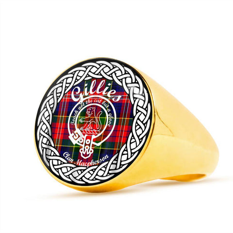 Image of Gillies Crest Clan Tartan Ring Scottish