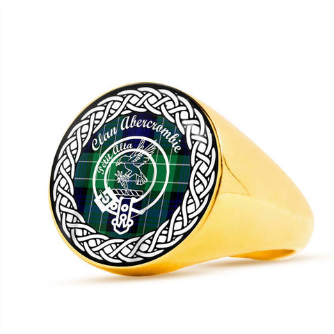 Image of Abercrombie Crest Clan Tartan Ring Scottish
