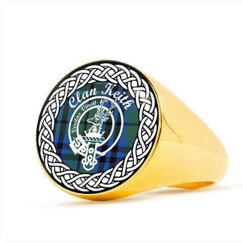 Image of Keith Crest Clan Tartan Ring Scottish