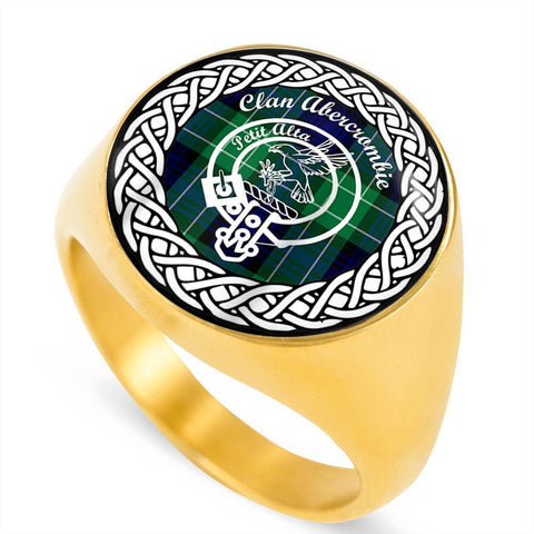 Image of Abercrombie Crest Clan Tartan Ring Scottish