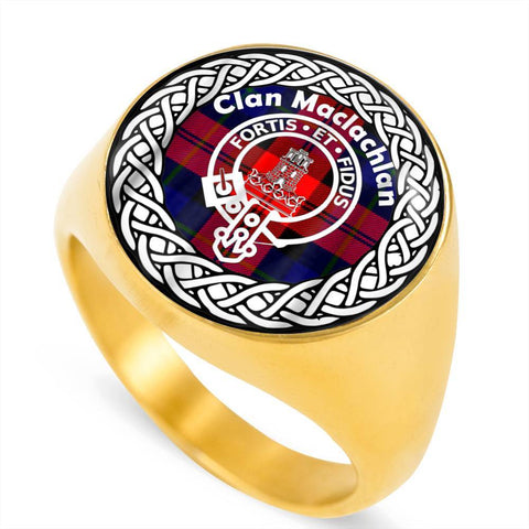 Image of Maclachlan Crest Clan Tartan Ring Scottish