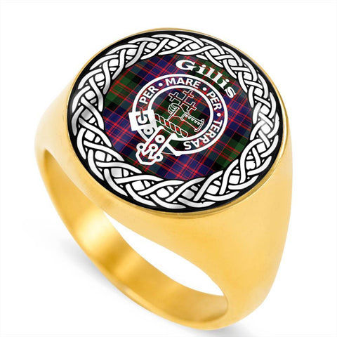 Image of Gillis Crest Clan Tartan Ring Scottish