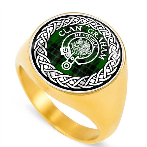 Image of Graham Crest Clan Tartan Ring Scottish