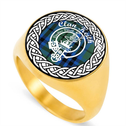 Image of Keith Crest Clan Tartan Ring Scottish