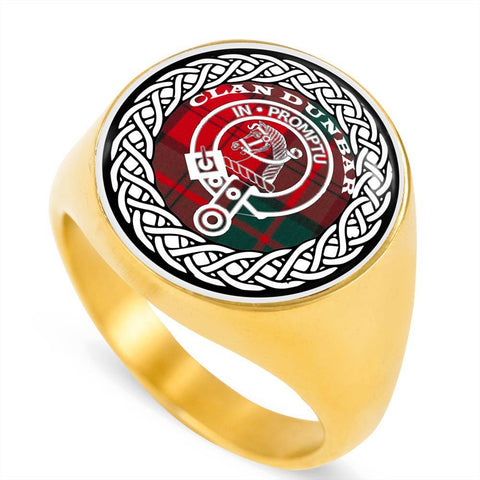 Image of Dunbar Crest Clan Tartan Ring Scottish