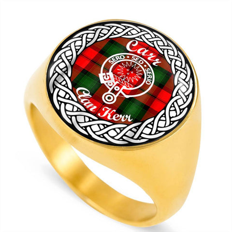 Image of Carr Crest Clan Tartan Ring Scottish