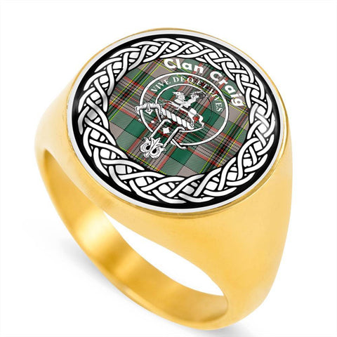 Image of Craig Crest Clan Tartan Ring Scottish