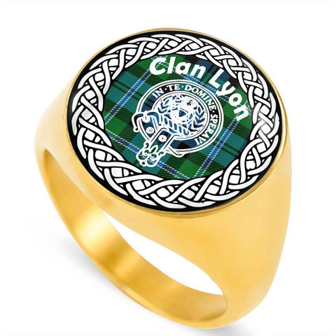 Image of Lyon Crest Clan Tartan Ring Scottish