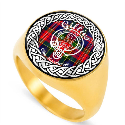 Image of Gillies Crest Clan Tartan Ring Scottish