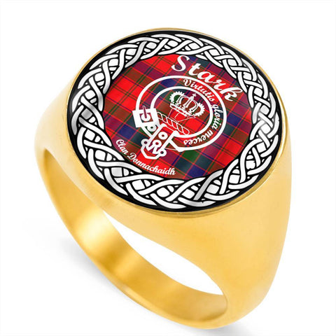 Image of Stark Crest Clan Tartan Ring Scottish