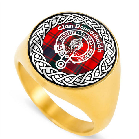 Image of Donnachaidh Crest Clan Tartan Ring Scottish
