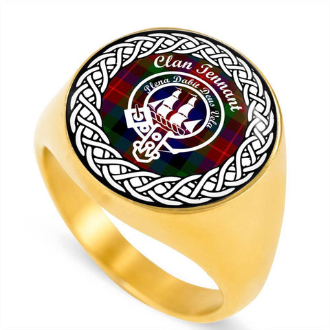 Image of Tennant Crest Clan Tartan Ring Scottish