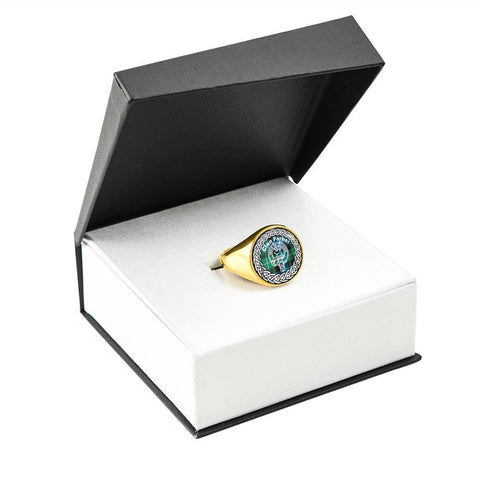 Image of Forbes Crest Clan Tartan Ring Scottish