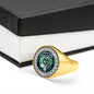 Abercrombie Crest Clan Tartan Ring Scottish