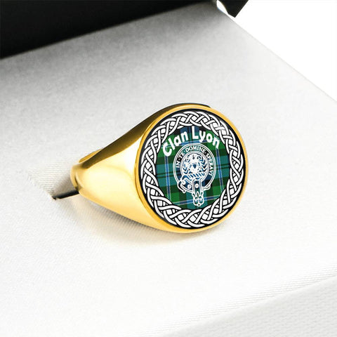 Image of Lyon Crest Clan Tartan Ring Scottish