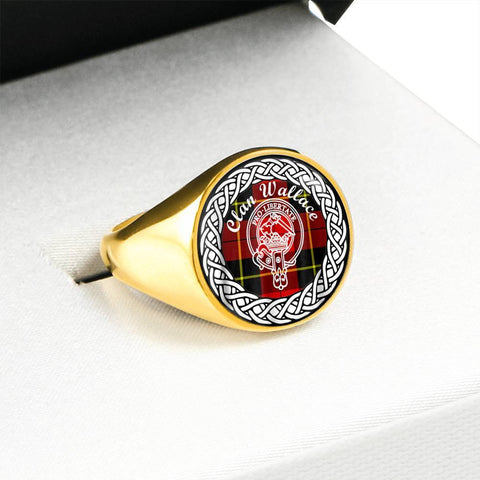 Image of Wallace Crest Clan Tartan Ring Scottish