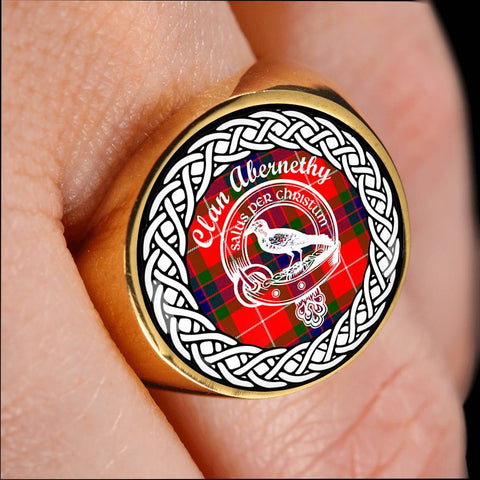 Image of Abernethy Crest Clan Tartan Ring Scottish