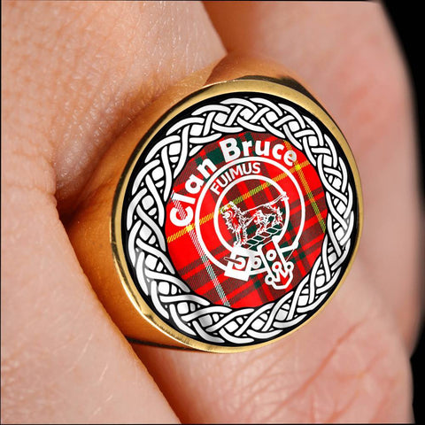 Image of Bruce Crest Clan Tartan Ring Scottish