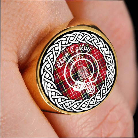 Image of Ogiluy Crest Clan Tartan Ring Scottish