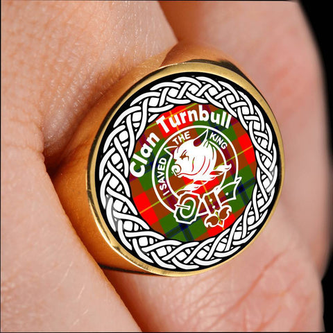 Image of Turnbull Crest Clan Tartan Ring Scottish