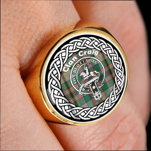 Image of Craig Crest Clan Tartan Ring Scottish