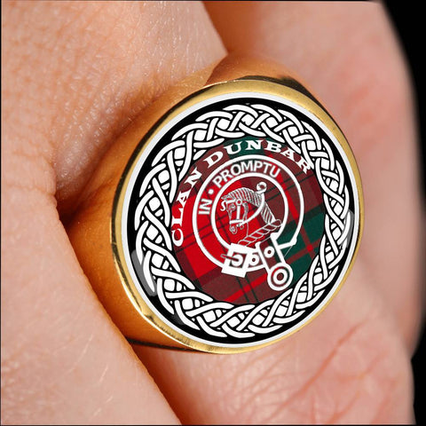 Image of Dunbar Crest Clan Tartan Ring Scottish