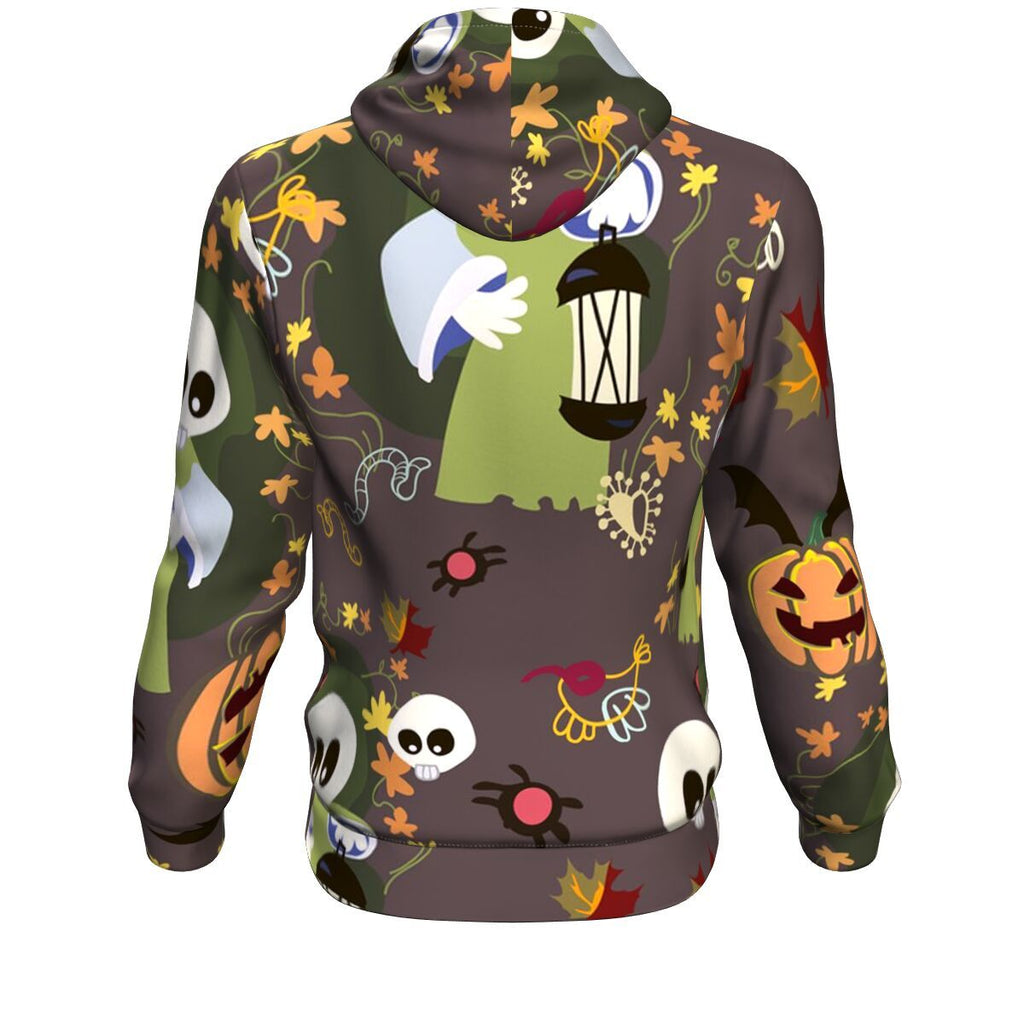 Scary Monsters Halloween Hoodie Over Print - shirtskishirt