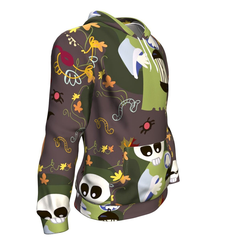 Scary Monsters Halloween Hoodie Over Print - shirtskishirt