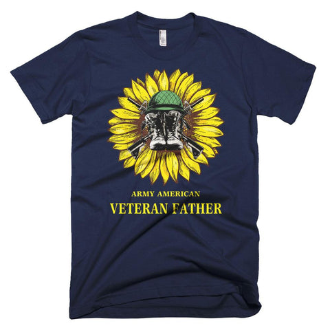 Image of Sunflower Veteran Father Tshirt Veteran Army American Shirt