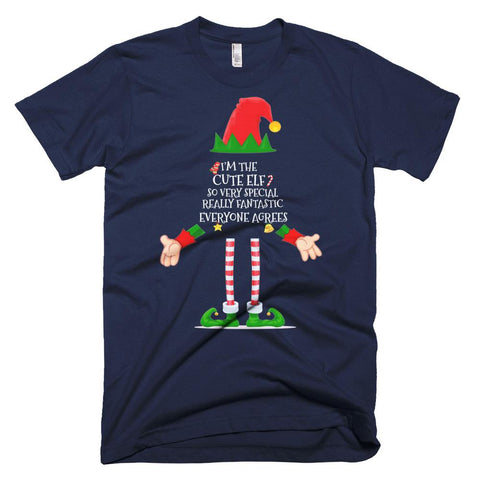 Image of I'm The Cute Elf Gift Shirt Xmas Matching Family Group Christmas T-Shirt