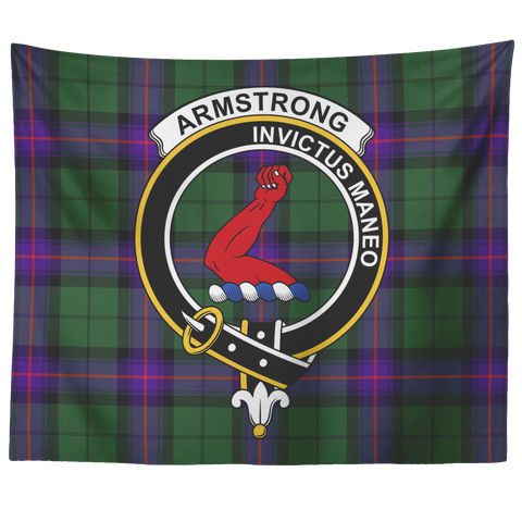 Image of Wall Tapestry Armstrong Modern Tartan Clan Badge Scottish - shirtskishirt