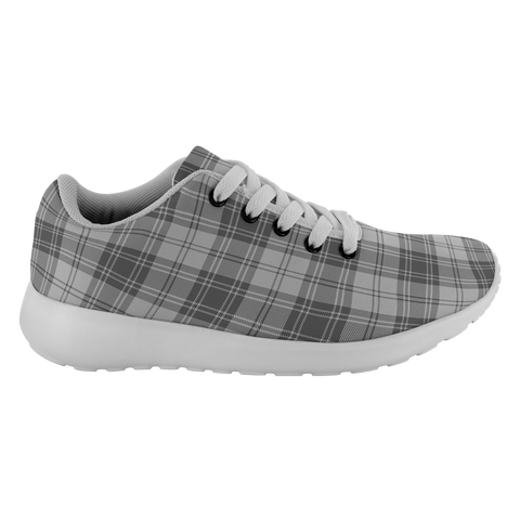 Image of ScottishShop Tartan Sneakers Douglas Grey Modern Scotland Tartan Running Shoes - shirtskishirt