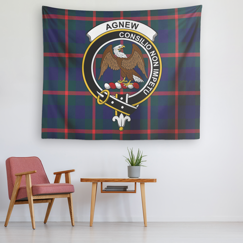 Image of Wall Tapestry Agnew Tartan Clan Badge Scottish - shirtskishirt