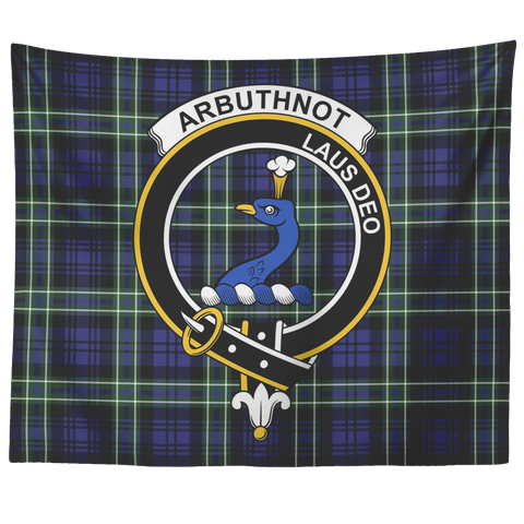 Image of Wall Tapestry Arbuthnot Tartan Clan Badge Scottish - shirtskishirt