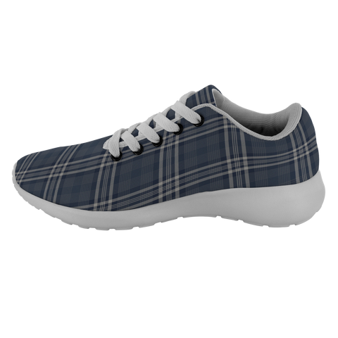 Image of Tartan Sneakers - Navy Formal Dress Grey Scotland | Unisex Tartan Running Shoes | Sneakers Men & Women Tartan Shoes