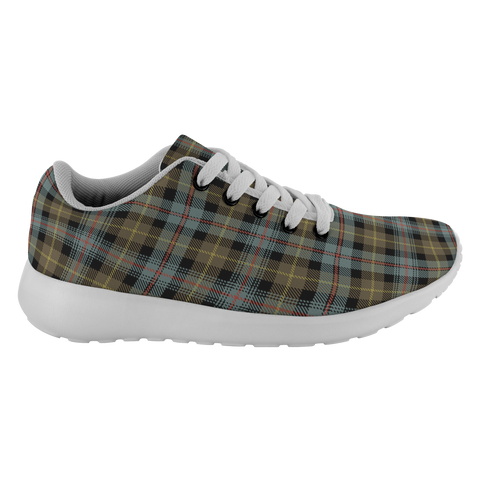 Image of ScottishShop Tartan Sneakers Farquharson Weathered Scotland Tartan Running Shoes - shirtskishirt