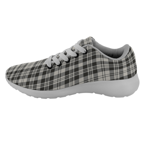 Image of Tartan Sneakers - Scott Black & White Ancient Scotland | Unisex Tartan Running Shoes | Sneakers Men & Women Tartan Shoes