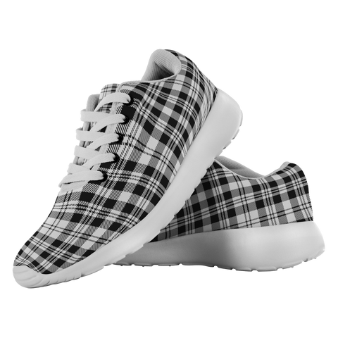 Image of Tartan Sneakers - Scott Black & White Modern Scotland | Unisex Tartan Running Shoes | Sneakers Men & Women Tartan Shoes