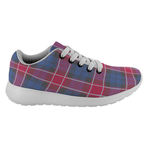 Image of Tartan Sneakers - Graham Of Menteith Pink Scotland | Unisex Tartan Running Shoes | Sneakers Men & Women Tartan Shoes