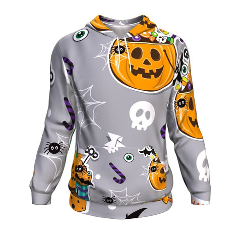 Image of Trick Or Treat Funny Boo Halloween Hoodie Over Print - shirtskishirt