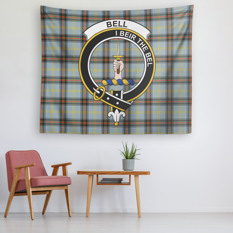 Image of Wall Tapestry Bell Tartan Clan Badge Scottish - shirtskishirt