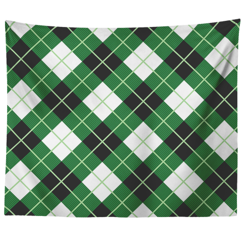 Image of Wall Tapestry Argyle Diagonal Diamond Tartan Scottish - shirtskishirt