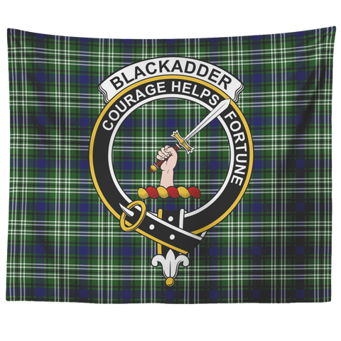 Image of Wall Tapestry Blackadder Tartan Clan Badge Scottish - shirtskishirt